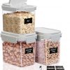 Amazon: $9.99 ($19.99)  3Sets Cereal Storage Containers, Flip Top, BPA-Free Plastic, Reusable, Air Tight