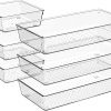 Amazon: $9.99 ($33.99) Drawer Organizer, 6 Pack Large Clear Plastic Drawer Organizers Set, 2 Size Versatile