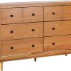 Amazon : $298.00 ($458.00)   Walker Edison Modern 6-Drawer Solid Wood Dresser Bedroom Storage, 57 Inch, Caramel