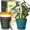 Amazon:  $11.93 ($19.89) 5Pk 6 Inch Indoor Planter Pots with Drainage Hole and Tray Saucer,Flower Pots