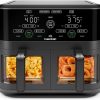Amazon : $89.49 ($99.99)   CHEFMAN 6 Quart Dual Basket Air Fryer Oven with Easy View Windows, Sync Finish, Hi-Fry, Auto Shutoff, 2 Independent 3Qt Nonstick Dishwasher Safe Frying Baskets, Digital Double Air Fryer - Black