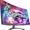 Amazon : $124.97 ($149.97) Sceptre Curved 24.5-inch Gaming Monitor up to 240Hz 1080p R1500 1ms DisplayPort x2 HDMI x2 Blue Light Shift Build-in Speakers, Machine Black 2023 (C255B-FWT240)