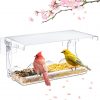 Amazon:  $4.99 ($12.49) Window Bird Feeder for Outdoors, Clear Bird Feeders Window Mounted w/ Self-Adhesive Hooks