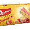 Amazon : $0.80 ($1.29)  Bauducco Strawberry Wafers - Crispy Wafer Cookies With 3 Delicious, Indulgent, Decadent Layers of Strawberry Flavored Cream - Delicious Sweet Snack or Desert - 5.0 oz (Pack of 1)