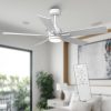 Amazon : $64.99 ($129.99)  Ceiling Fans with Lights and Remote White Bedroom Ceiling Fans Indoor Outdoor Fans for Patios, Reverse DC Motor, Noiseless, Dimmable LED Light, 3 Color Tone, DOE ETL Tested, 48 Inch