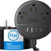 Amazon: $14.99 ($29.99) Flat Extension Cord 15 Ft Power Strip Flat Plug Extension Cord w/ Multiple Outlets 0.11in Flat Cord