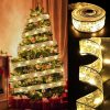 Amazon: $8.49 ($16.99) Christmas Ribbon Lights, 32ft 100 LED String Lights, Battery-Powered Copper Wire