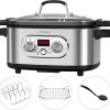 Amazon : $74.99 ($149.99)  10-in-1 Programmable Slow Cooker with Timer, 6.8 Quart Crock Pot, Presets to Sous Vide, Bake, Sauté, Cook Rice& More, Nonstick Dishwasher-Safe Pot, Adjustable Temp&Time, Stainless Steel