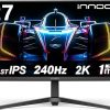 Amazon : $184.49 ($269.99)  INNOCN 27 inch Gaming Monitor 240Hz 1440P 2K QHD G-Sync Compatible Fast IPS PC Desktop Computer Display 1ms DisplayPort HDMI 2.1 Height Adjustable Stand, VESA Mountable - Black, 27G1S Plus