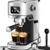 Amazon : $69.99 ($199.98) Geek Chef Espresso and Cappuccino Machine, Stainless Steel Espresso Coffee Machine with Removable Water Tank, Prefect Gift for Dad Mom