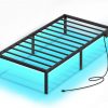Amazon : $71.99 ($139.99)  Rolanstar Bed Frame with USB Charging Station, Twin Bed Frame with LED Lights, Platform Bed Frame with Heavy Duty Steel Slats, 14'' Storage Space Beneath Bed
