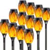 Amazon: $29.69 ($54.99) 12-Pack Orange Solar Halloween Lights Outdoor for Halloween Decorations w/ Flickering Flame