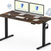 Amazon : $191.99 ($239.99)  FLEXISPOT Adjustable Desk, 55x28 Electric Standing Desk Sit Stand Desk Whole-Piece Desk Board for Home Office (Black Frame + Rustic Top, 2 Packages)