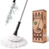 Amazon : $19.79 ($32.99) Eyliden Mop with 2 Reusable Heads, Easy Wringing Twist Mop, with 57.5 inch Long Handle, Wet Mops for Floor Cleaning, Commercial Household Clean Hardwood, Vinyl, Tile, and More