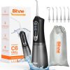 Amazon : $14.99 ($35.99)  Bitvae C6 Water Flossers for Teeth - Cordless Water Dental Flosser Teeth Picks for Travel with 6 Jet Tips, 3 Modes 5 intensities, IPX7 Waterproof Portable & Rechargeable Oral Irrigator Cleaner, Black