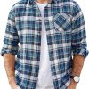 Amazon:$11.24 ($24.99)COOFANDY Men's Flannel Shirts Long Sleeve Button Down Plaid Shirt Lightweight Shirt Jacket