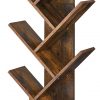 Amazon: $24.99 ($49.99) 7 Tier Tree Bookshelf with Drawer, Tree Bookcase, Floor Standing Tall Wood Bookshelves for Bedroom