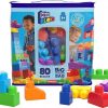 Amazon : $16.00 ($24.99)  MEGA BLOKS First Builders Toddler Blocks Toys Set, Big Building Bag with 80 Pieces and Storage, Blue, Ages 1+ Years