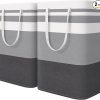 Amazon: $9.59 ($24.99) 2-Pack Large Laundry Basket, Waterproof, Freestanding Laundry Hamper, Collapsible