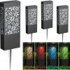 Amazon: $14.99 ($49.99) Solar Path lights Solar Outdoor Lights Hollow Out Patterns of Petals Garden Decoration Led Landscape Lighting,4 Pack
