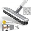 Amazon : $10.49 ($20.99)   Floor Brush Scrubber with Long Handle 55.3'' - 2 in 1 Scrub N Scrape - Strong Extendable Stiff Floor Brush – Shower Tub Tile Wall - Deck Brush for Heavy Duty Cleaning – Brush Never Falls Off
