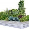 Amazon : $36.98 ($59.98) FOYUEE Galvanized Raised Garden Beds for Vegetables Large Metal Planter Box Steel Kit Flower Herb, 8x4x1ft