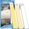 Amazon: $14.99 ($35.99) 3Pk 80LED Under Cabinet Lighting Wireless – 3 Color Warm White Dimmable Motion Sensor