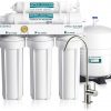 Amazon : $169.95 ($199.95)  APEC Water Systems ROES-50 Essence Series Top Tier 5-Stage WQA Certified Ultra Safe Reverse Osmosis Drinking Water Filter System