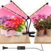 Amazon: $6.99 ($9.99) Grow Lights for Indoor Plants, Three Head Desk Clip Full Spectrum LED Plant Lights