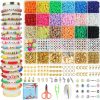 Amazon: $4.89 ($13.99) 5100 Clay Beads Bracelet Making Kit, Flat Preppy Beads for Friendship Jewelry Making