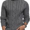 Amazon: $13.99 ($41.99)Men’s Casual Turtleneck Sweaters Cable Knit Thermal Pullover Sweater