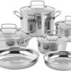 Amazon $109.97 (Reg $219.95)Branded Classic Stainless Steel 10-Piece Cookware Set