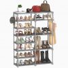 Amazon:$20.34 ($36.99)TIMEBAL Grey 8-Tier Shoe Rack Storage Organizer, 25-28 Pairs Shoes Shelf Organizer, Removable & Dust Large Stackable Shoe Rack for Boot & Shoe Storage
