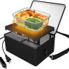 Amazon :$18.99 ($39.99)Portable Oven, 12V 24V 110V Car Food Warmer Portable Personal Mini Oven Electric Heated Lunch Box for Meals Reheating & Raw Food Cooking for Road Trip/Camping/Picnic/Family Gathering(Black)