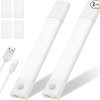 Amazon : $4.99 ($9.99)  ZZENRYSAM Motion Sensor LED Closet Lights, Under Cabinet Lights, Battery Operated Cabinet Lighting, USB Rechargeable Magnetic Wireless Under Counter Lights for Kitchen, Stairs, Hallway(Type A, 2 Pack)