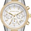 Amazon:$110.00 ($250.00)Michael Kors Ritz Women's Watch,Stainless Steel and Pavé Crystal Watch for Women