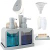 Amazon: $9.99 ($29.99)  6-in-1 Kitchen Hand Soap and Dish Soap Dispenser Set, Dual Soap Dispenser w/ Sponge Caddy