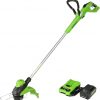 Amazon : $69.01 ($95.99)  Greenworks 24V 13'' Brushless Cordless String Trimmer, 4.0Ah USB Battery and Charger Included