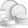 Amazon: $32.98 ($68.95) Plates and Bowls Sets, 12 Pieces Modern Porcelain Dinnerware Set for 4