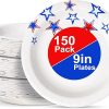 Amazon: $14.99 ($31.99) Disposable Paper Plates 9inch,Heavy Duty Party Plates 150 Count, Cut-Proof Paper Plates for Daily Use