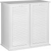 Amazon : $99.21 ($252.99)    Household Essentials Tilt-Out Laundry Sorter Cabinet with Shutter Front, White, White Wood Shutter