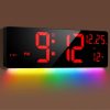 Amazon: $14.57 ($42.99) [2024 New] 16.5 inch Large Digital Wall Clock with 7 Color Changing Night Lights