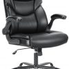 Amazon : $95.99 ($159.99) Executive Office Chair – Ergonomic Adjustable Computer Desk Chairs with High Back Flip-up Armrests, Swivel Task Chair with Lumbar Support, Bonded Leather, C-2892-BK