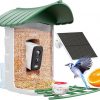 Amazon : $55.48 ($129.99)  SEHMUA Bird Feeder with Camera, HD Bird Watching Camera with 1 Year Trial AI Identify, 4 DIY Add-ons, Bird House with Solar Panel for Outdoor, Auto Record Bird Videos, Suitable Option for Bird Lovers