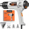 Amazon : $14.99 ($29.99)  Heat Gun - Newly Upgraded Cool Mode 100℉~1200℉ with Dual Fuses for Shrink Tubing & Crafts, 1800W Heavy Duty Hot Air Gun Variable Temperature Control with 4 Nozzles for Crafting, Resin, Vinyl Wrap