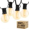 Amazon : $11.99 ($29.99) Outdoor String Lights,55FT Shatterproof LED Patio Lights with 30 Dimmable Plastic G40 Bulbs,2200K Waterproof Hanging Lights String,Connectable Outside Lights for Backyard,Cafe,Porch,Deck,E12 Base