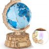 Amazon : $34.99 ($99.99)  3D Wooden Puzzles for Adults Illuminated Globe with Stand 188pcs 3D Puzzles Model Kit Built-in LED Music Box Stem Toys Gifts for Adults/Teens