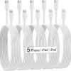 Amazon: $4.99 ($12.99) 5Pk USB C to Lightning Cable Apple MFi Certified 6 FT iPhone Charger Fast Charging