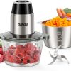 Amazon : $29.99 ($39.99) GANIZA Food Processors, Electric Food Chopper with Meat Grinder & Vegetable Chopper - 2 Bowls (8 Cup+8 Cup) with Powerful 450W Copper Motor - Includes 2 Sets of Bi-Level Blades for Fruits/Meat/Nuts