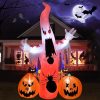 Amazon : $24.99 ($99.99)  Beinhome 8FT Halloween Inflatables Decorations Outdoor Ghost Built-in Flame Flashing Projection Light, Blow Up Yard Inflatables with Pumpkin Spider for Outside Halloween Patio Party Garden